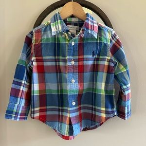 Ralph Lauren - Plaid Button Down - 12 Months